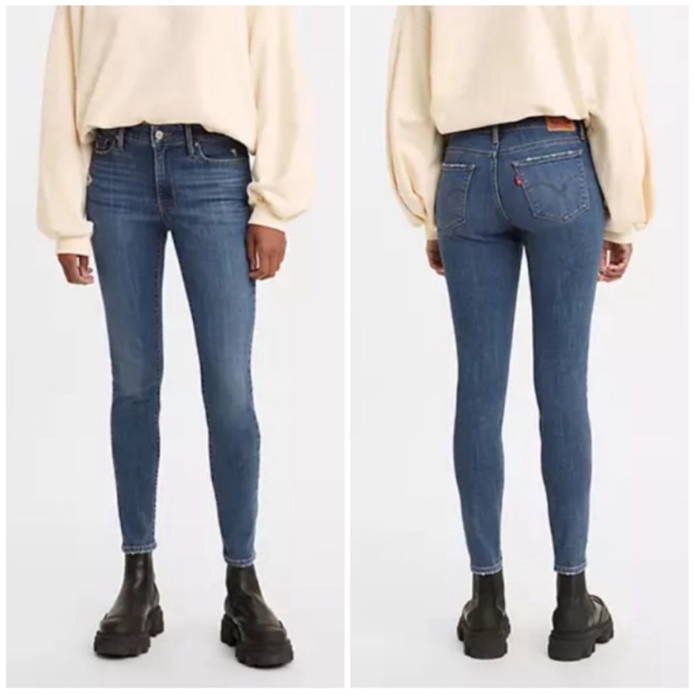 Levi's Medium Wash Low Rise 711 Skinny Jeans - Size 27